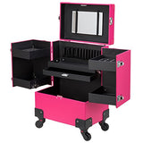 Ollieroo Makeup Train Case Rose-Pink