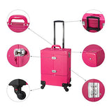 Ollieroo Makeup Train Case Rose-Pink